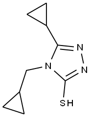 5-cyclopropyl-4-(cyclopropylmethyl)-4H-1,2,4-triazole-3-thiol 구조식 이미지