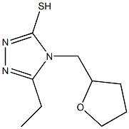 5-ethyl-4-(oxolan-2-ylmethyl)-4H-1,2,4-triazole-3-thiol 구조식 이미지