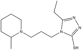 5-ethyl-4-[3-(2-methylpiperidin-1-yl)propyl]-4H-1,2,4-triazole-3-thiol 구조식 이미지