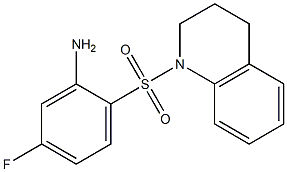 5-fluoro-2-(1,2,3,4-tetrahydroquinoline-1-sulfonyl)aniline 구조식 이미지