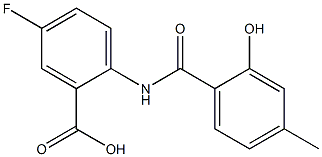 5-fluoro-2-[(2-hydroxy-4-methylbenzene)amido]benzoic acid 구조식 이미지
