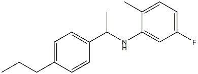 5-fluoro-2-methyl-N-[1-(4-propylphenyl)ethyl]aniline Structure