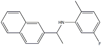 5-fluoro-2-methyl-N-[1-(naphthalen-2-yl)ethyl]aniline Structure