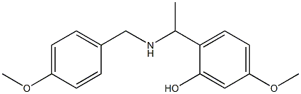 5-methoxy-2-(1-{[(4-methoxyphenyl)methyl]amino}ethyl)phenol Structure