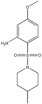 5-methoxy-2-[(4-methylpiperidine-1-)sulfonyl]aniline Structure