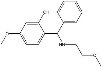 5-methoxy-2-{[(2-methoxyethyl)amino](phenyl)methyl}phenol 구조식 이미지