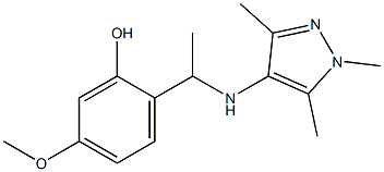 5-methoxy-2-{1-[(1,3,5-trimethyl-1H-pyrazol-4-yl)amino]ethyl}phenol Structure