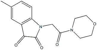 5-methyl-1-[2-(morpholin-4-yl)-2-oxoethyl]-2,3-dihydro-1H-indole-2,3-dione Structure