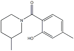 5-methyl-2-[(3-methylpiperidin-1-yl)carbonyl]phenol 구조식 이미지