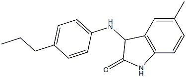 5-methyl-3-[(4-propylphenyl)amino]-2,3-dihydro-1H-indol-2-one Structure