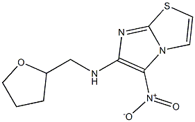 5-nitro-N-(tetrahydrofuran-2-ylmethyl)imidazo[2,1-b][1,3]thiazol-6-amine 구조식 이미지