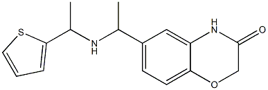 6-(1-{[1-(thiophen-2-yl)ethyl]amino}ethyl)-3,4-dihydro-2H-1,4-benzoxazin-3-one Structure