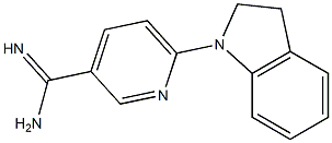 6-(2,3-dihydro-1H-indol-1-yl)pyridine-3-carboximidamide Structure