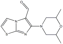 6-(2,6-dimethylmorpholin-4-yl)imidazo[2,1-b][1,3]thiazole-5-carbaldehyde Structure