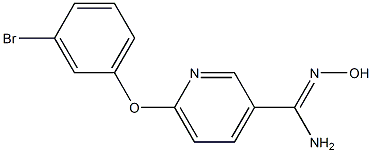 6-(3-bromophenoxy)-N'-hydroxypyridine-3-carboximidamide 구조식 이미지