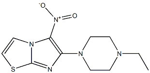 6-(4-ethylpiperazin-1-yl)-5-nitroimidazo[2,1-b][1,3]thiazole 구조식 이미지