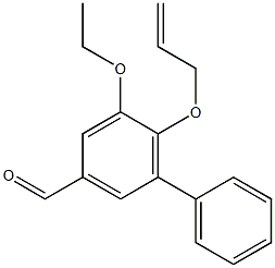 6-(allyloxy)-5-ethoxy-1,1'-biphenyl-3-carbaldehyde 구조식 이미지