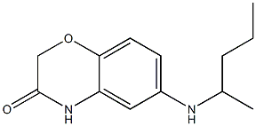 6-(pentan-2-ylamino)-3,4-dihydro-2H-1,4-benzoxazin-3-one 구조식 이미지