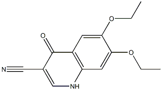 6,7-diethoxy-4-oxo-1,4-dihydroquinoline-3-carbonitrile 구조식 이미지