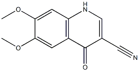 6,7-dimethoxy-4-oxo-1,4-dihydroquinoline-3-carbonitrile 구조식 이미지