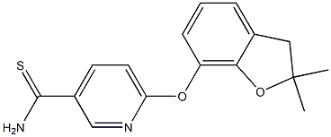 6-[(2,2-dimethyl-2,3-dihydro-1-benzofuran-7-yl)oxy]pyridine-3-carbothioamide Structure