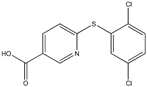 6-[(2,5-dichlorophenyl)sulfanyl]pyridine-3-carboxylic acid Structure