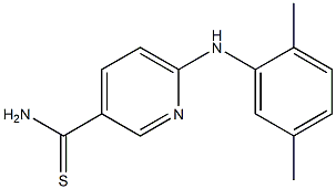 6-[(2,5-dimethylphenyl)amino]pyridine-3-carbothioamide Structure