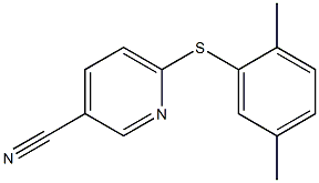 6-[(2,5-dimethylphenyl)sulfanyl]pyridine-3-carbonitrile Structure