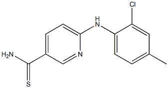 6-[(2-chloro-4-methylphenyl)amino]pyridine-3-carbothioamide Structure