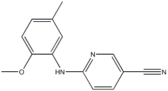 6-[(2-methoxy-5-methylphenyl)amino]nicotinonitrile 구조식 이미지