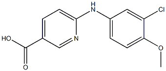 6-[(3-chloro-4-methoxyphenyl)amino]pyridine-3-carboxylic acid Structure