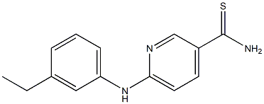 6-[(3-ethylphenyl)amino]pyridine-3-carbothioamide 구조식 이미지