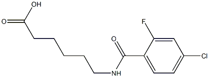 6-[(4-chloro-2-fluorophenyl)formamido]hexanoic acid 구조식 이미지