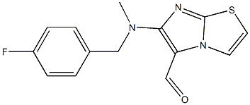 6-[(4-fluorobenzyl)(methyl)amino]imidazo[2,1-b][1,3]thiazole-5-carbaldehyde Structure