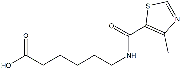 6-[(4-methyl-1,3-thiazol-5-yl)formamido]hexanoic acid 구조식 이미지
