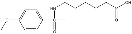 6-[1-(4-methoxyphenyl)acetamido]hexanoic acid 구조식 이미지