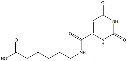 6-{[(2,6-dioxo-1,2,3,6-tetrahydropyrimidin-4-yl)carbonyl]amino}hexanoic acid 구조식 이미지