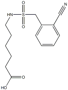 6-{[(2-cyanophenyl)methane]sulfonamido}hexanoic acid Structure