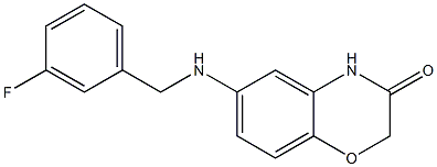 6-{[(3-fluorophenyl)methyl]amino}-3,4-dihydro-2H-1,4-benzoxazin-3-one 구조식 이미지