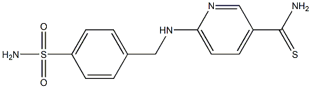 6-{[(4-sulfamoylphenyl)methyl]amino}pyridine-3-carbothioamide 구조식 이미지