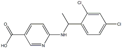 6-{[1-(2,4-dichlorophenyl)ethyl]amino}pyridine-3-carboxylic acid Structure