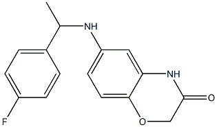 6-{[1-(4-fluorophenyl)ethyl]amino}-3,4-dihydro-2H-1,4-benzoxazin-3-one Structure