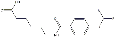 6-{[4-(difluoromethoxy)phenyl]formamido}hexanoic acid Structure