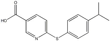 6-{[4-(propan-2-yl)phenyl]sulfanyl}pyridine-3-carboxylic acid 구조식 이미지