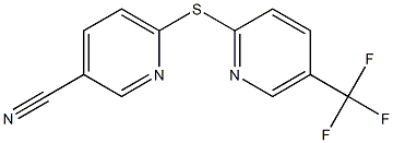 6-{[5-(trifluoromethyl)pyridin-2-yl]sulfanyl}pyridine-3-carbonitrile 구조식 이미지