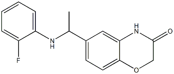 6-{1-[(2-fluorophenyl)amino]ethyl}-3,4-dihydro-2H-1,4-benzoxazin-3-one Structure