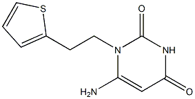 6-amino-1-[2-(thiophen-2-yl)ethyl]-1,2,3,4-tetrahydropyrimidine-2,4-dione Structure
