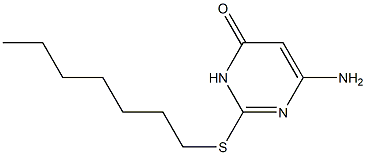 6-amino-2-(heptylsulfanyl)-3,4-dihydropyrimidin-4-one Structure