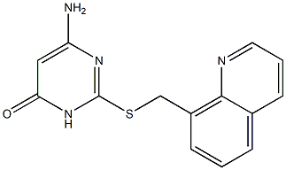 6-amino-2-[(quinolin-8-ylmethyl)sulfanyl]-3,4-dihydropyrimidin-4-one Structure