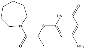 6-amino-2-{[1-(azepan-1-yl)-1-oxopropan-2-yl]sulfanyl}-3,4-dihydropyrimidin-4-one Structure